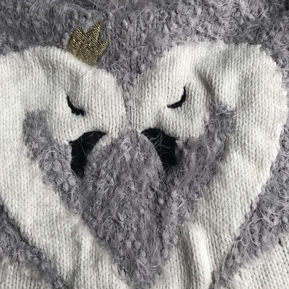 2t swan tj maxx sweater gray white top toddler - Picture 4 of 5